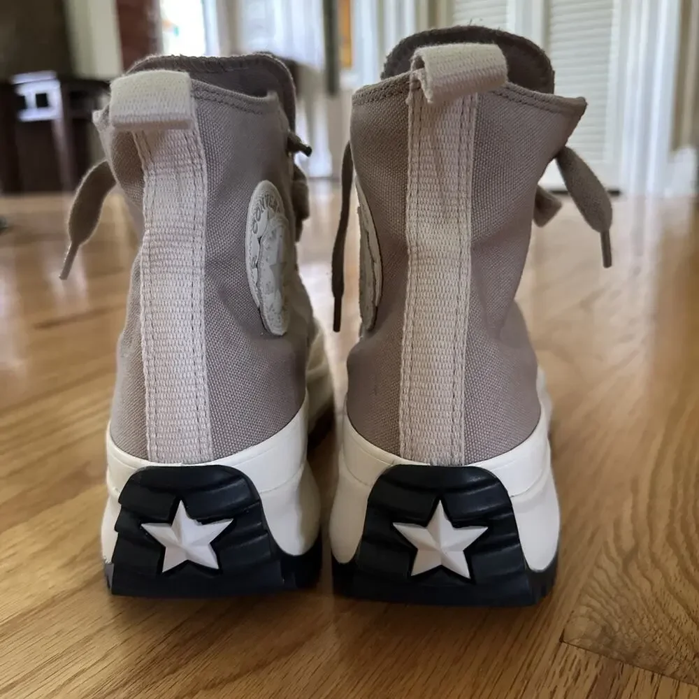 Converse Run Star Hike Hi Women’s 10.5 Men's 9 Shoes Canvas Warm Grey Unisex BP - Picture 8 of 14